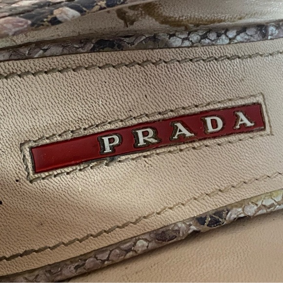 Authentic PRADA Logo Espadrilles Wedge Heels Shoes - 35.5 - Picture 9 of 10
